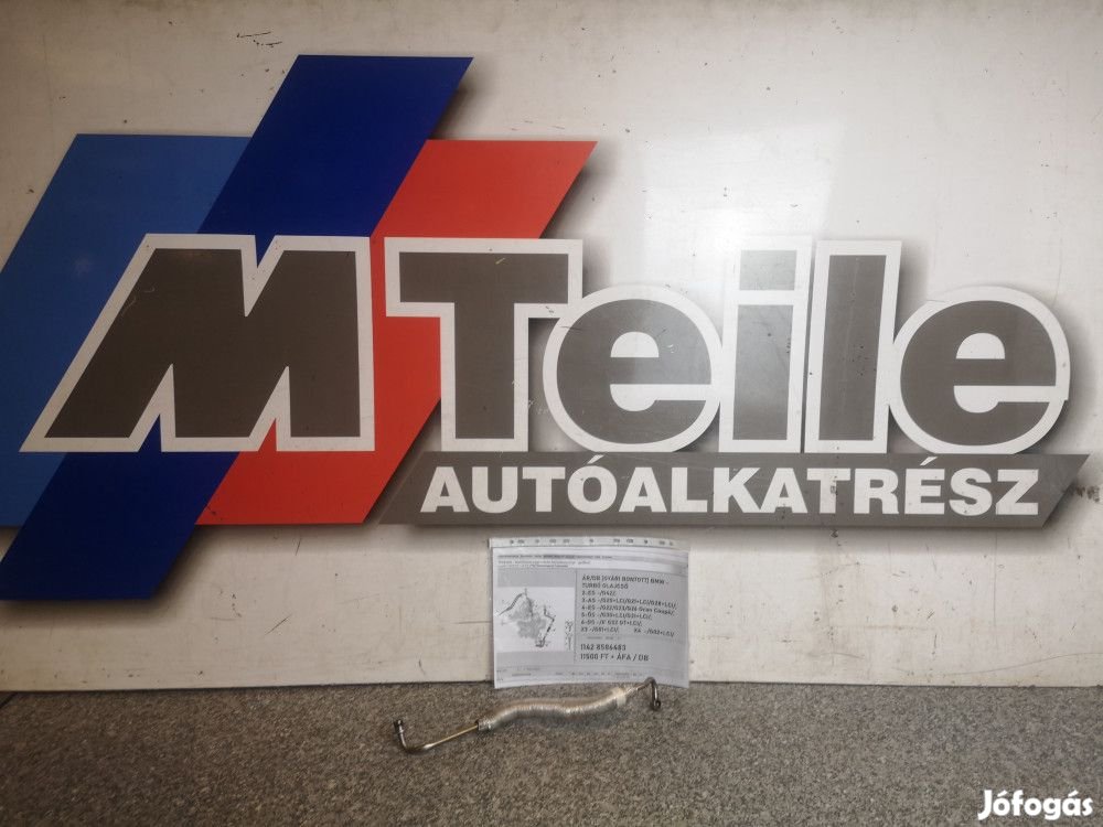 ÁR/DB [GYÁRI BONTOTT] BMW - TURBÓ OLAJCSŐ - | 1142 8586483 |